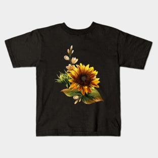 Elegant Sunflower Kids T-Shirt